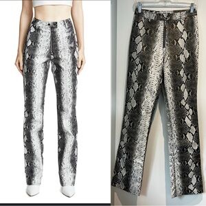 I AM GIA snakeskin flare pants sz s